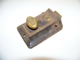 Antique Lawrence interior flush surface mount door lock latch - $19.95