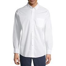 George Men's and Big Men's Long Sleeve Stretch Poplin Shirt Size L (42-44) - $19.78