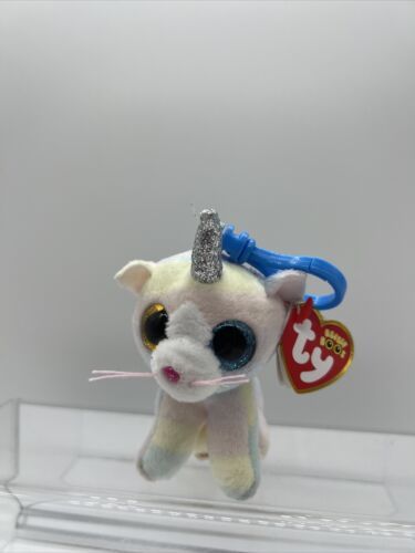 Heather TY BEANIE BOO Clip Size Cat Unicorn Plush - $3.16