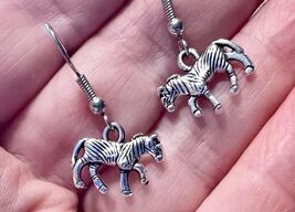New Cute Miniature Petite Zebra  Earrings - $5.00