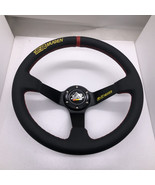 High Performance JDM Mugen Steering Wheel 14inch 350mm Deep Dish Leather... - £70.35 GBP