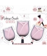 Soft Silicone Make-Up Brush Covers, 3 Pc Set , Small, Medium, Large, Lig... - $13.09