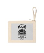 Personalized Forest Illustration Zipper Pouch for Nature Lovers, 100% Co... - £12.33 GBP