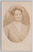 RPPC Lovely Old Woman In Glasses Oval Masked Portrait c1915 Postcard G25 - $7.95