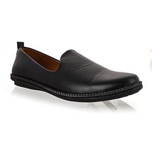 Mens Leather Jutti Mojari Nagra Indian Khussa Shoe US size 7-11 Black Deli - £29.22 GBP