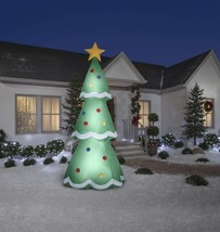 Giant 11 Ft Tall Christmas Tree Airblown Inflatable Holiday Living Yard Decor - £73.94 GBP
