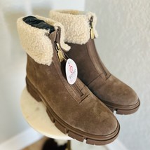 Blondo Plaka Waterproof Faux Fur Boot Bootie, Suede Leather, Brown, Size... - $92.57