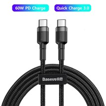 Baseus 100W Usb C To Usb Type C Cable Usbc Pd Fast Charger Cord USB-C Type-c Cab - £5.84 GBP