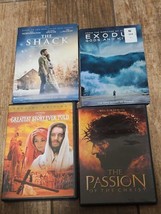 Lot Of 4 DVDs Christian The Shack, Exodus, The Passion, Greatest Story - £7.91 GBP