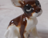 Bone China Brown Chihuahua Toy Fox Terrier Puppy Dog Small Figurine 2 1/... - $9.89