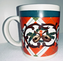 Gibson Christmas Holiday Cup Mug Irish Bouzouki Guitars Rocking Horse Fo... - £11.28 GBP