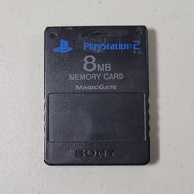 Official OEM Sony Playstation 2 PS2 8MB Magicgate Memory Card SCPH-10020 Black - £6.37 GBP