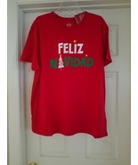 2 Men&#39;s Holiday T-Shirts &quot;Feliz Navidad&quot;, Red, Size XXL - £11.73 GBP