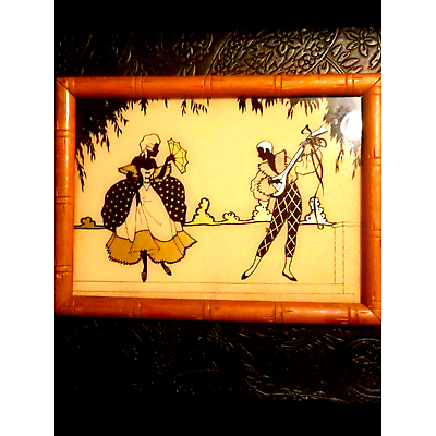 Primary image for Antique Black&Gold Silhouette Picture