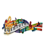 Beautiful Art of Music Wall Sculpture, Abstract Colorful Music Wall art ... - $544.49