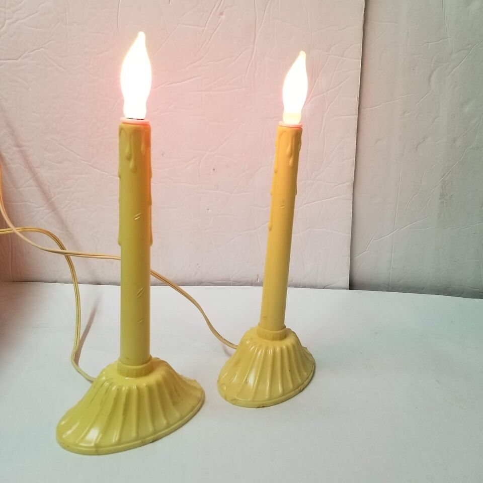 2 Noma Electric Christmas Dripping Wax Window Candle Vintage Holiday - $21.00