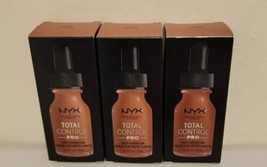 Lot Of 3 - NYX Professional Makeup Total Control Pro Drop Foundation TCP... - $15.35