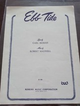 Ebb Tide sheet music, 1953, Carl Sigman, Robert Maxwell - £23.26 GBP