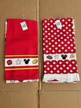 Disney Parks Mickey and Minnie Mouse Parts Kitchen Towel Set of 4 NEW Retired