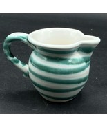 Gmundner Keramik Austria Green Dizzy Stripe Hand Painted Dizzi Creamer 2... - $677.21 MXN