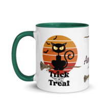 Personalized Coffee Mug 11oz | The Witch Cat&#39;s Trick or Treat Adventure - £23.16 GBP