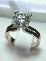 Engagement Ring 2.00Ct Round Cut Simulated Diamond Solid 14K White Gold ... - £193.08 GBP