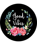 Good Vibes Floral 3 Spare Tire Cover ANY Size, ANY Vehicle, Camper, Trailer, RV - $113.80