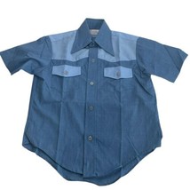 sears boys perma-prest sanforized button up Shirt Size 10 - £14.97 GBP