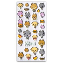 CUTE DOG STICKERS Raised Puffy Vinyl Sticker Sheet Animal Kids Craft Scr... - $3.40 CAD