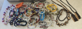 2lb Wearable Bulk Junk Drawer Women Girls Bead Sparkle Bracelets Jewelry... - £29.82 GBP