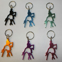 Aluminum Dressage Horse Key Chain Ring - Choice of Color - £2.34 GBP