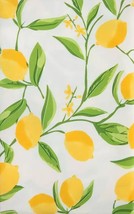 EcoVinyl Flannel Back Fitted Tablecloth,52x72&quot;Oblong,FRUITS,LEMONS,Marke... - $15.83