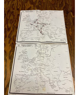 American express vintage small maps of Europe travel itinerary travel so... - €17,15 EUR