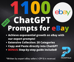 1100+ ChatGPT Prompts for eBay Sellers| eBay Success | eBay Listing Opti... - £3.89 GBP
