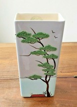 Vintage Weil Ware Hand Decorated 8&quot; Ming Tree Vase Made in California - £39.62 GBP