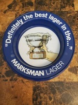 Vintage Marksman Lager Plastic Ashtray 7.75&quot; Wide - $12.82