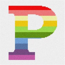 Pepita Needlepoint kit: Letter P Pastel Stripes, 7&quot; x 7&quot; - £40.09 GBP+