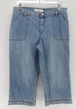 CSM - Upcycled Jeans, Capris, Silver-Colored Studs, Size 8, CSM - 10010 - $15.00