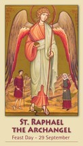 St. Raphael the Archangel LAMINATED Prayer Card, 5 pack - £10.34 GBP