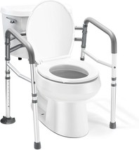 Toilet Safety Rail, Adjustable Detachable Toilet Safety Frame With Handles, - $73.96