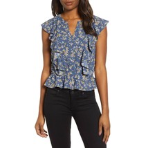 NWT Womens Size Small Nordstrom 1.STATE Flounce Heritage Bouquet Blouse Top - £19.26 GBP