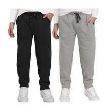 Lee Boys Girls Jogger Black Gray 2-Pack Pockets Elastic Waist Rugged Kne... - $698.96 MXN