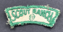 Vintage Boy Scouts BSA Green Scout Ranch Curved Segment Tab Patch 1.75&quot; ... - $9.49