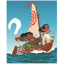 Princess Moana Born To Voyage Disney Plush Blanket Softy And Warm Twin (60”x80”) - £35.24 GBP