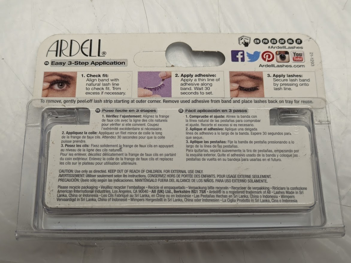 Pack of 3 Ardell Professional Lashes Natural Collection False Lashes 104 Black Item image 3