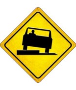 Uneven Pavement Novelty Metal Crossing Sign - £21.54 GBP