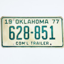 1977 United States Oklahoma Commercial Trailer License Plate 628-851 - $18.80