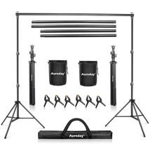 Backdrop Stand, 7X10Ft Adjustable Photo Backdrop Stand Kit With 4 Crossbars, 6 B - £51.90 GBP