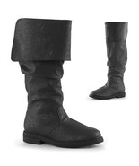 ROB100/BPU MENS Black Renaissance Medieval Pirate Foldable Costume Knee ... - £70.05 GBP