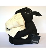 Zoeppritz Just Black Stuffed Dog plus Cream Cotton Baby Blanket - £47.21 GBP